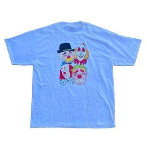 Vintage Rare XL Clown Faces IT Bozo krusty T Shirt